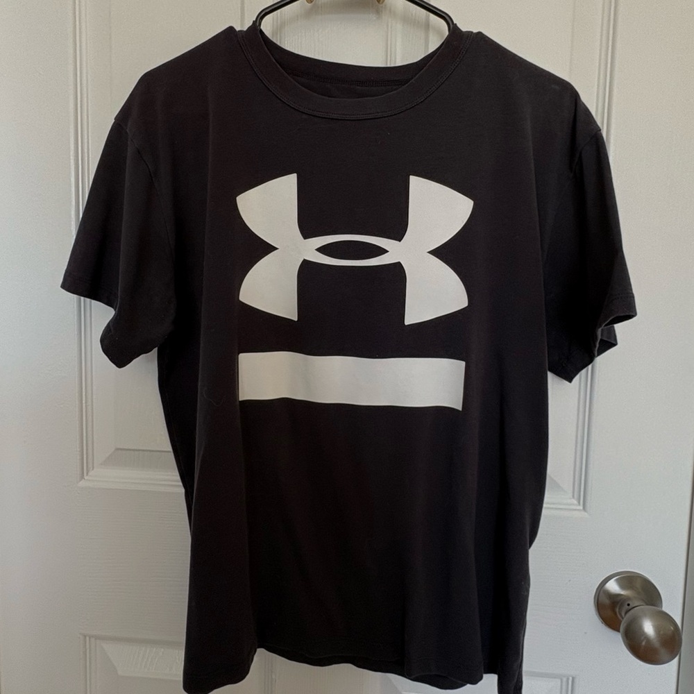 Under Armour Black Tee with White Logo